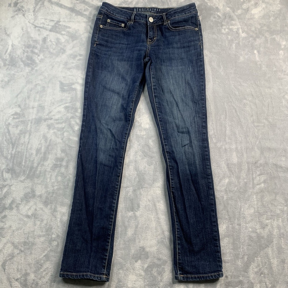 Aeropostale Designed in‎ Nyc Skinny 4 Reg/Normal Women's Dark Blue Jeans Pants